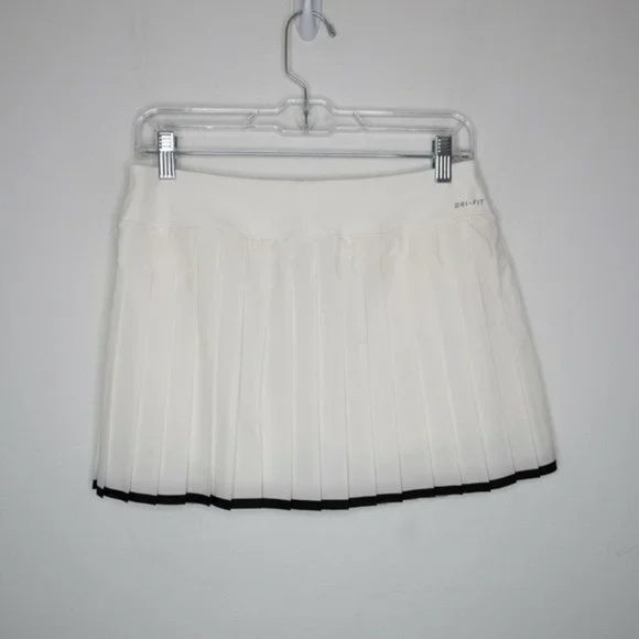 New Nike Court Victory Pleated Skirt White Black Combo Tennis Rare Skort - Picture 6 of 9